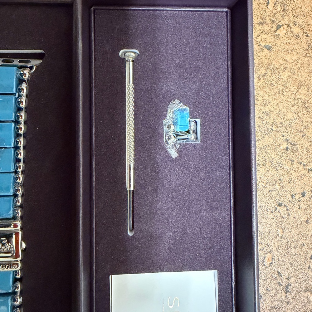 LAGOS Silver Beaded Bracelet Band with Turquoise Inlay for Smartwatch - Picture 5 of 6